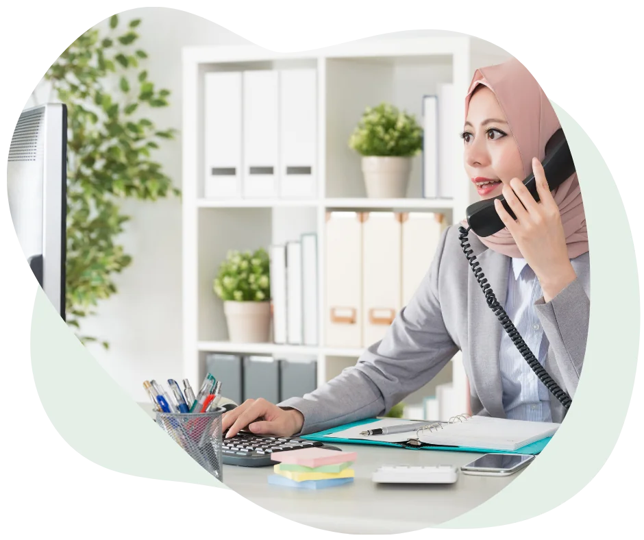Woman on the phone